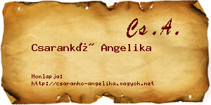 Csarankó Angelika névjegykártya